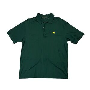 Augusta National mens L Large green Masters Pima cotton golf polo shirt EUC